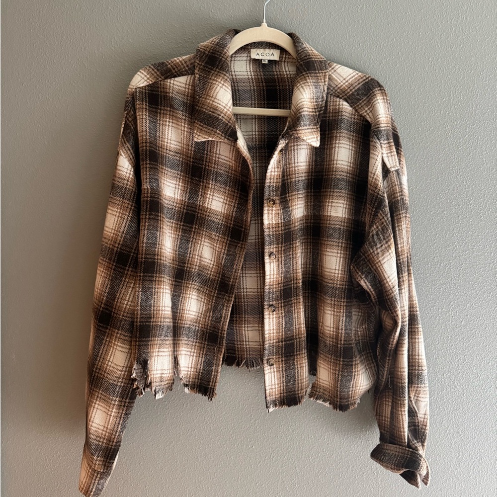 Vici Brown Plaid Button Down Shirt